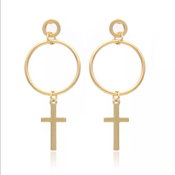 Jewelry - Only 1 left❣️New Item✨ Drop Cross Earrings 😍✨